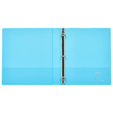 Avery Luxe Collection Durable Holographic 3 Ring Binder, Customizable View Cover, 1 Inch Round Rings, 1 Holographic Aqua Binder (03224)